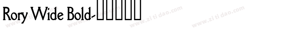 Rory Wide Bold字体转换